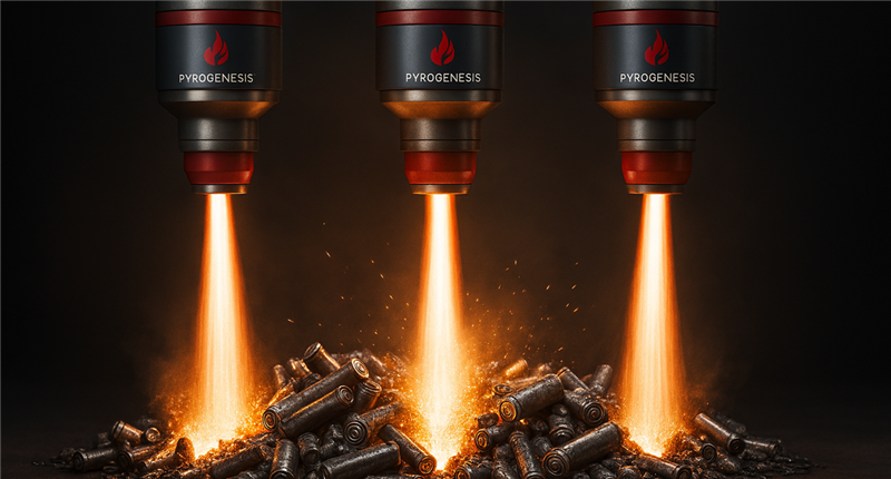 Top battery recycler taps PyroGenesis to cut emissions