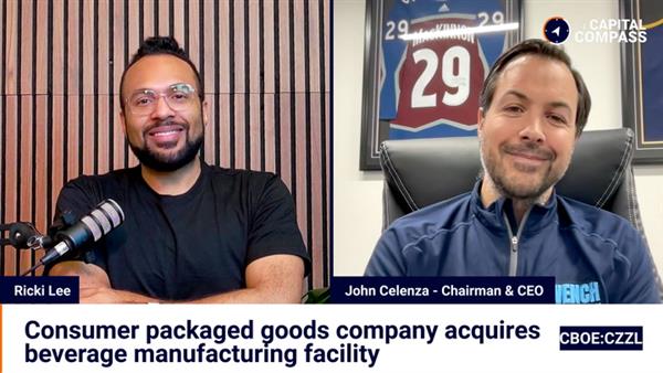Consumer packaged goods company acquires beverage manufacturing facility