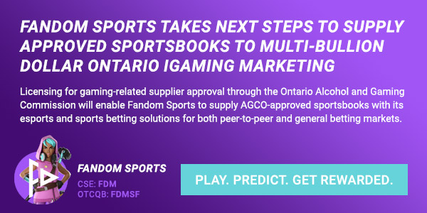 Fandom Sports Takes Next Steps to Supply Approved Sportsbooks to Multi-Bullion Dollar Ontario iGaming Marketing
