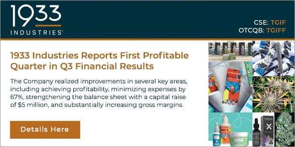 1933 Reports First Profitable Quarter in Q3 2021 Financial Results