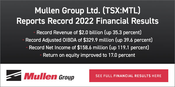 Mullen Group Ltd. Reports Record 2022 Financial Results
