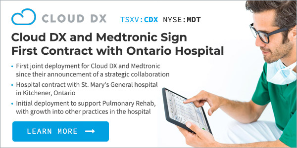 Cloud DX and Medtronic Sign First Contract with Ontario Hospital