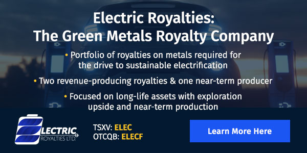 Electric Royalties: The Green Metals Royalty Company