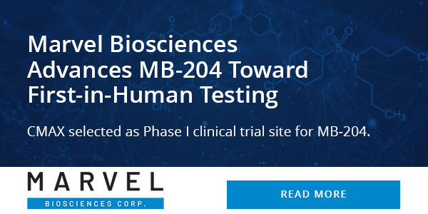 Marvel Biosciences Advances MB-204 Toward First-in-Human Testing