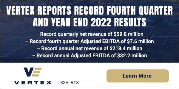 Vertex Reports Record Fourth Quarter and Year End 2022 Results