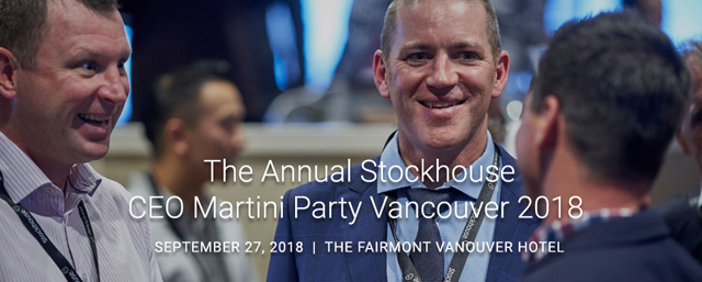 Stockhouse CEO Martini Party 2018 Vancouver